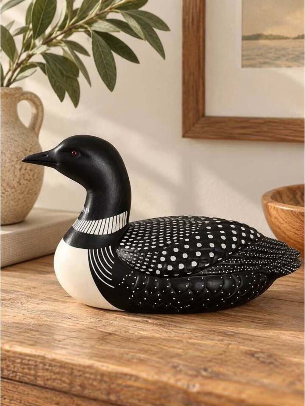 Vintage Ceramic Loon Figurine